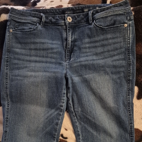 J. Jill Blue Cropped Ankle Jeans Medium-Dark Wash - Picture 3 of 12